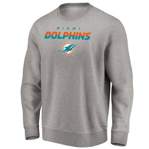 Miami Dolphins Men's Officially Licensed Block Party Crewneck Sweatshirt